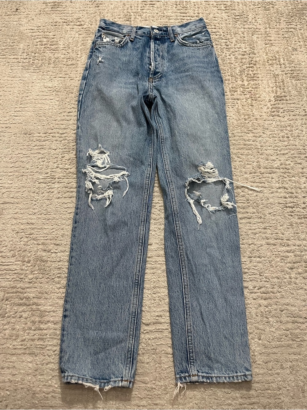 Agolde High Rise Straight Fit Jeans